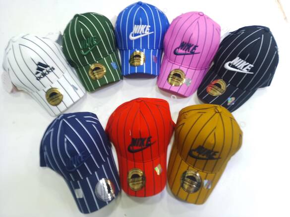 Toptan Şerit Çizgili Lüx Yazılı Pamuklu Şapka