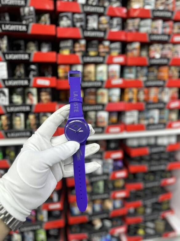 Toptan Silikon Kordonlu Takvimli Lacoste Model Kol Saati 