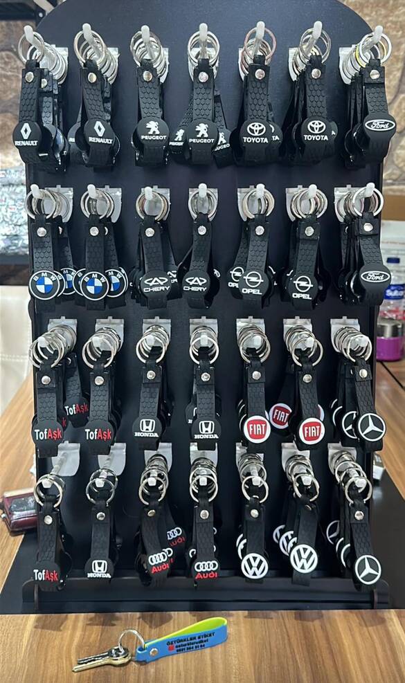 Toptan Silikon Yazılı Araba Anahtarlık 