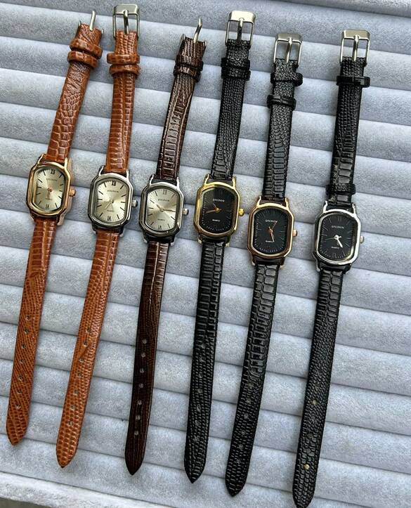 Toptan Uygun Grup Bayan Deri Kordonlu Minimal Saat