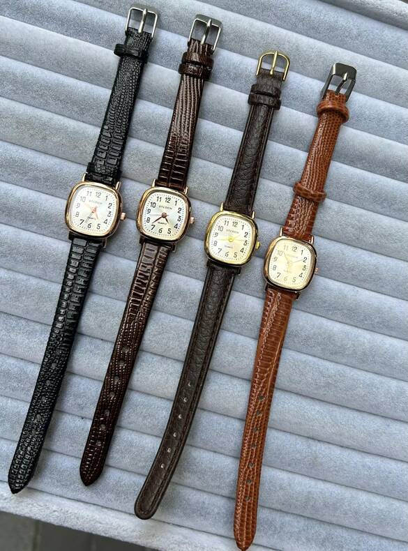 Toptan Uygun Grup Bayan Deri Kordonlu Minimal Saat