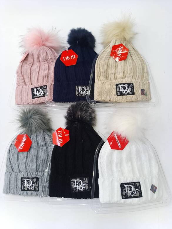 Toptan Yazılı Nakışlı Ponponlu Bayan Bere Mix Model