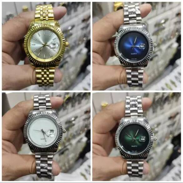 Trend Model Erkek Takvimli Metal Saat 