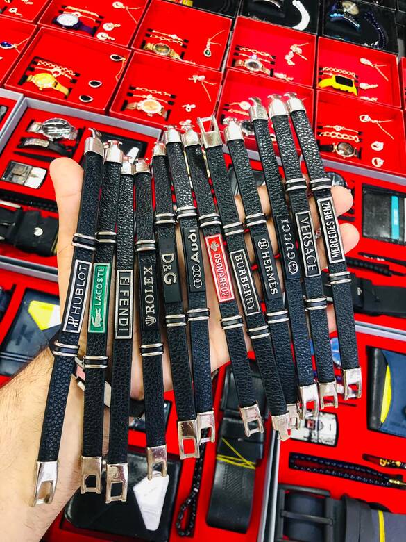 Toptan Yazılı Deri Bileklik